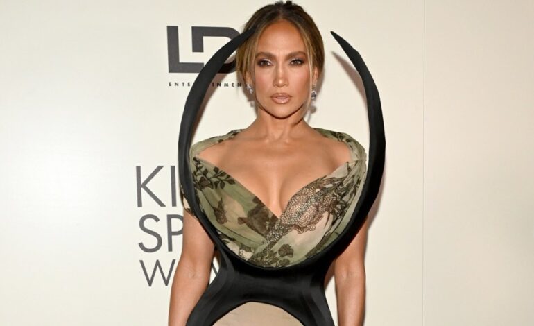 Jennifer Lopez Stuns in Spider-Inspired Gown at NYC Screening
