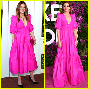 Julia Roberts Honors Friend in Pink Dress at LA Premiere
