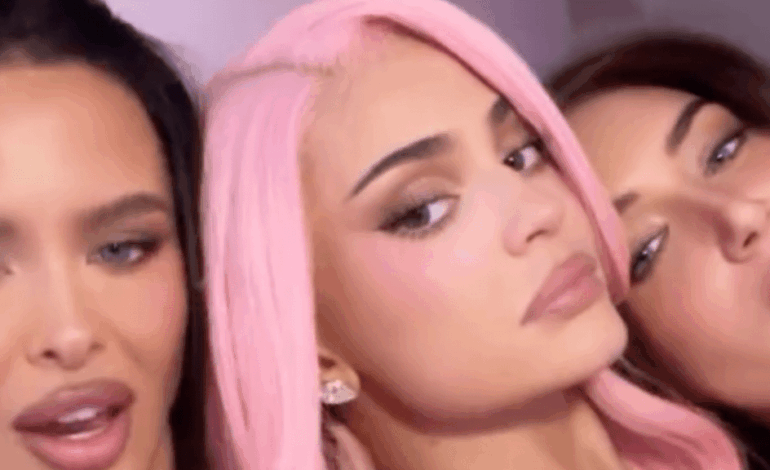 Kylie Jenner Celebrates 10 Years of Kylie Cosmetics in Stunning Pink Latex
