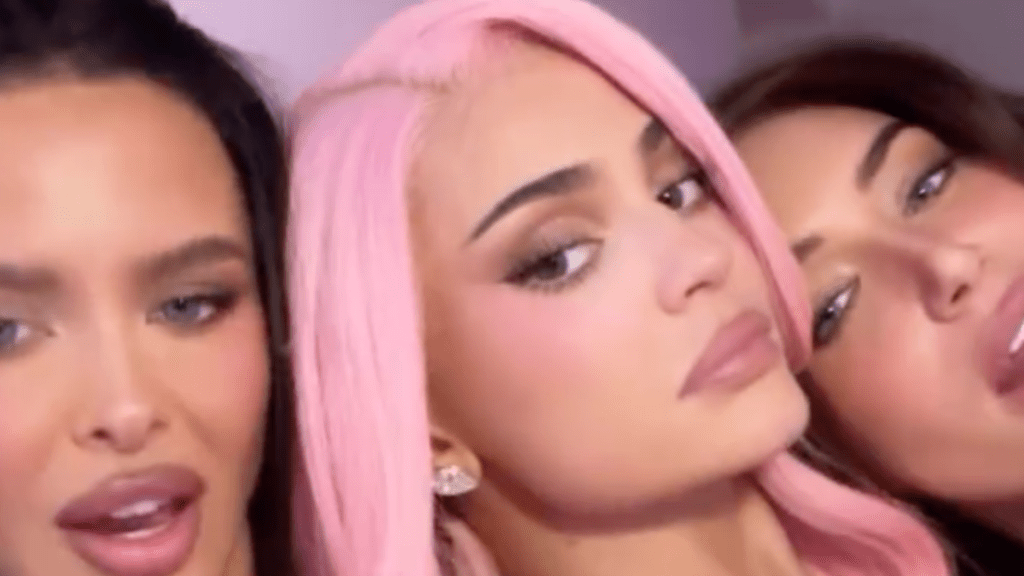 Kylie Jenner Celebrates 10 Years of Kylie Cosmetics in Stunning Pink Latex