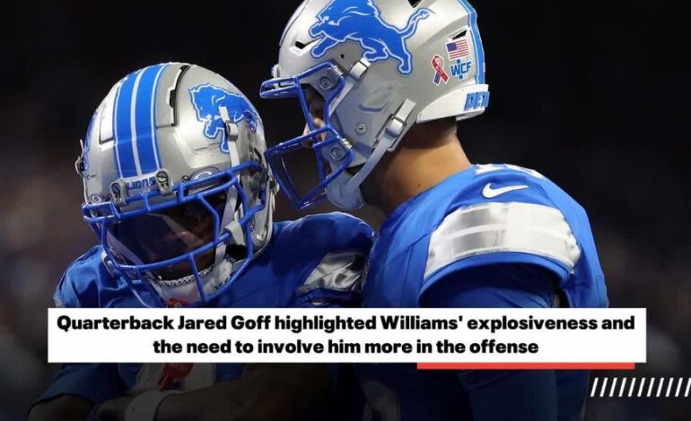 Lions’ Morton Acknowledges Need to Better Utilize WR Williams