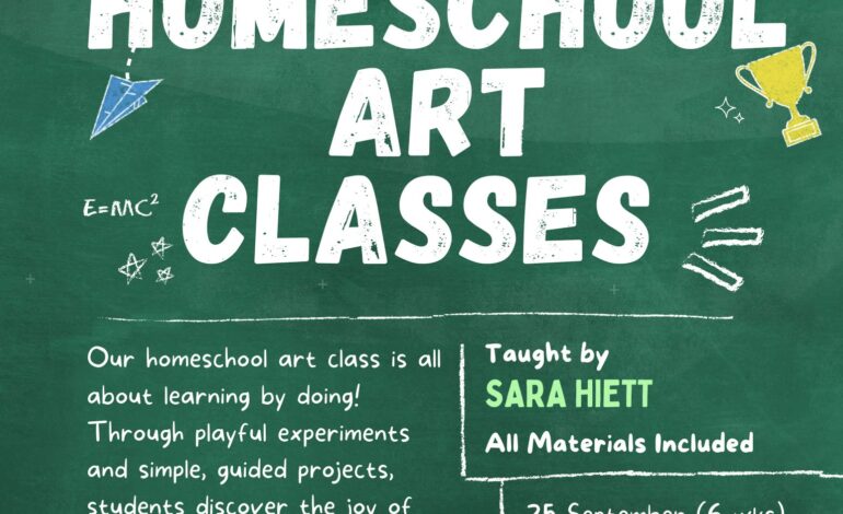 Local Homeschool Art Classes Inspire Creativity and Confidence