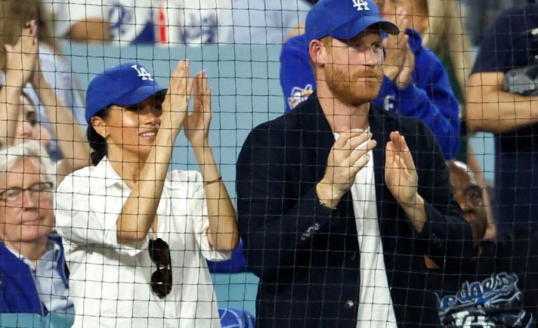 Meghan Markle Pushes Prince Harry into American Culture at Dodgers Game