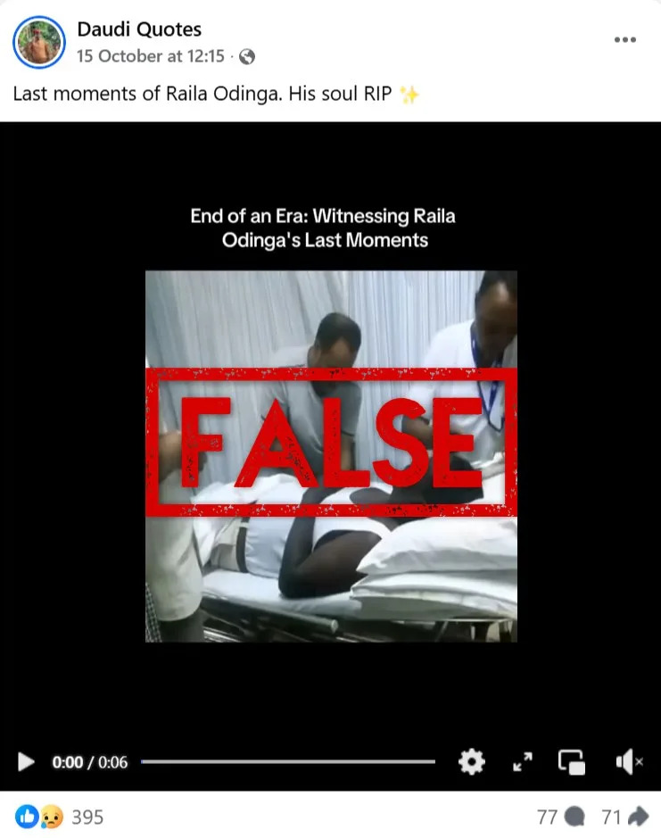 Misinformation Swells Following Death of Raila Odinga