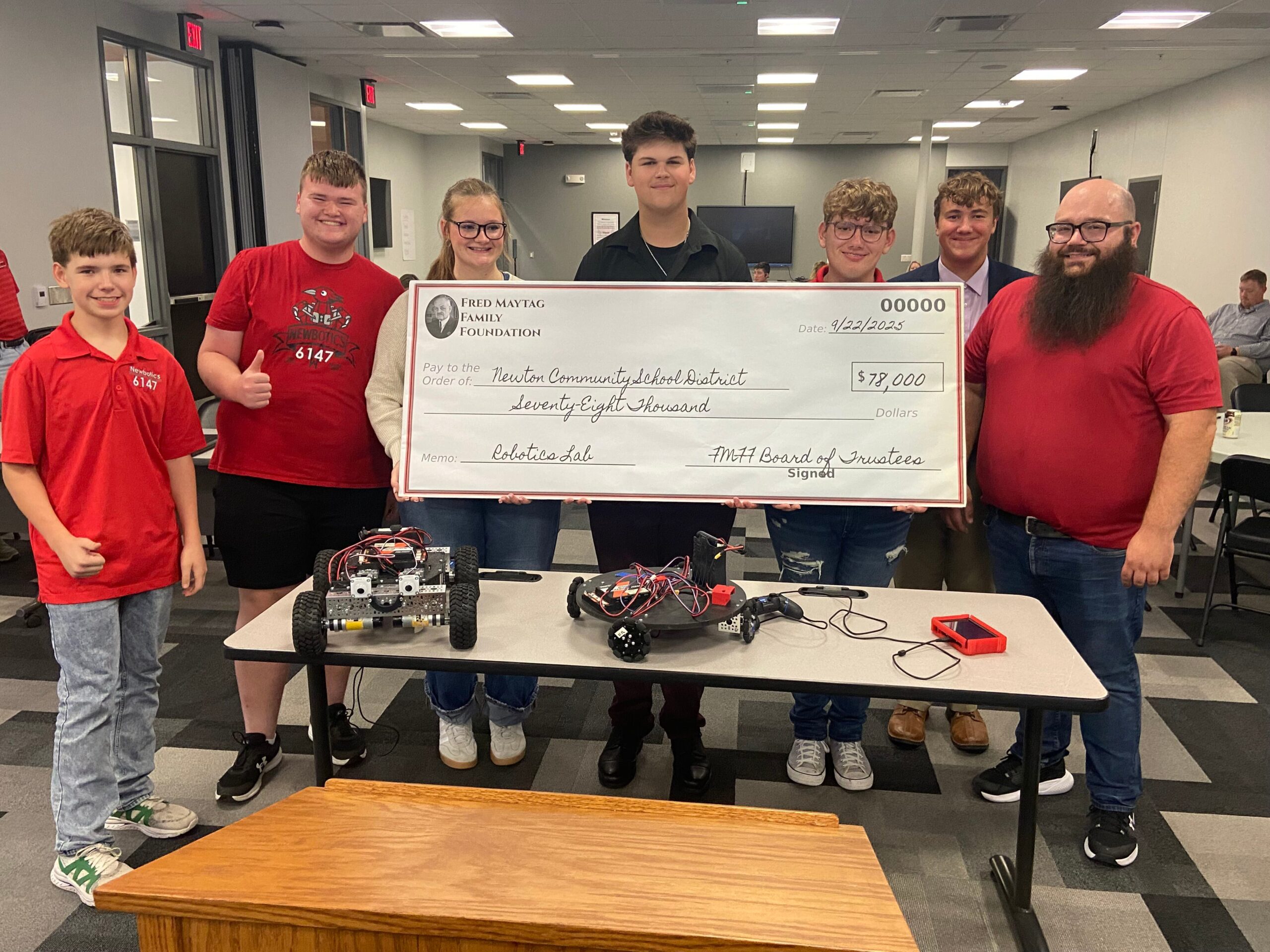 Newton High School Robotics Team Receives $81,000 in Grants