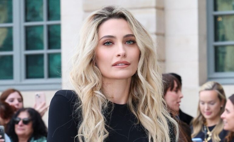 Paris Jackson Stuns in Thigh-High Slit Dress at Fashion Week