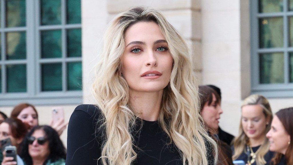 Paris Jackson Stuns in Thigh-High Slit Dress at Fashion Week