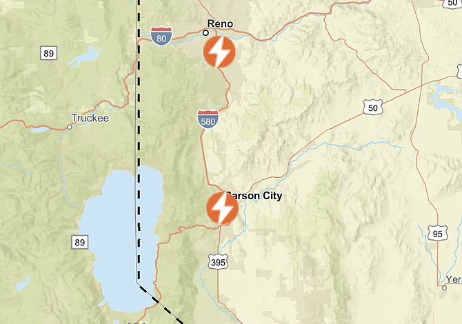 Power Outage Affects 1,911 Carson City Customers at 4:35 PM