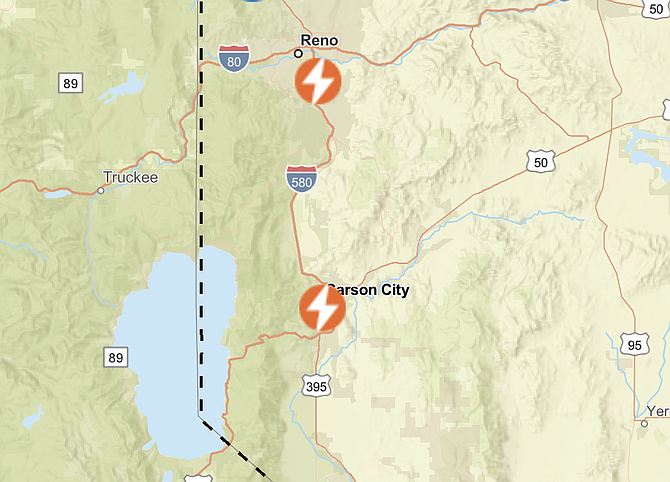Power Outage Affects 1,911 Carson City Customers at 4:35 PM