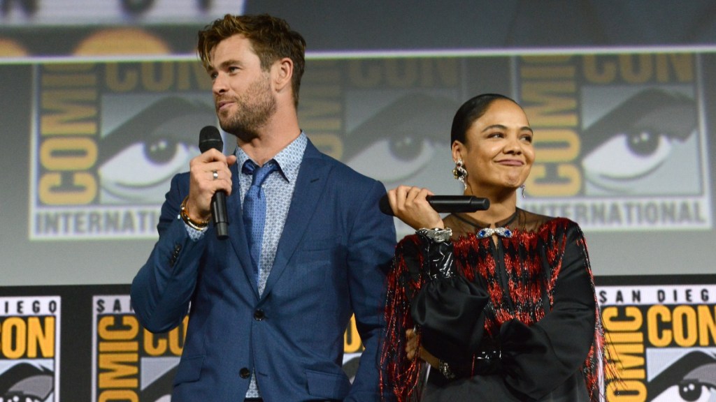 Tessa Thompson Calls Chris Hemsworth ‘Big Infant’ at London Festival