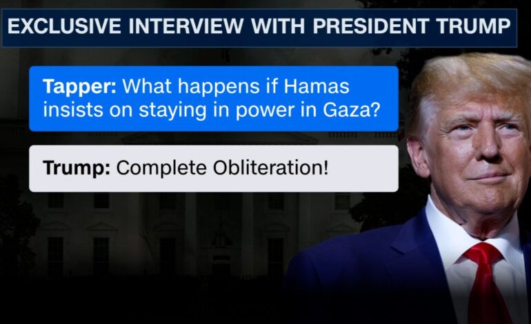 Trump Discusses Israel-Hamas Ceasefire Deal in CNN Interview