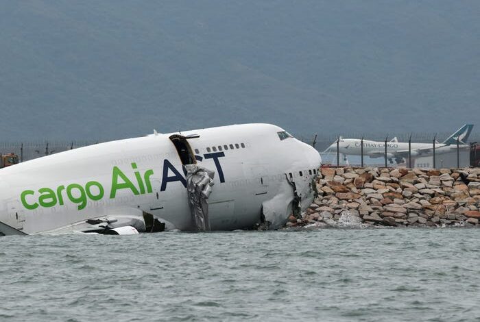 Two Dead as Cargo Plane Crashes into Sea at Hong Kong Airport