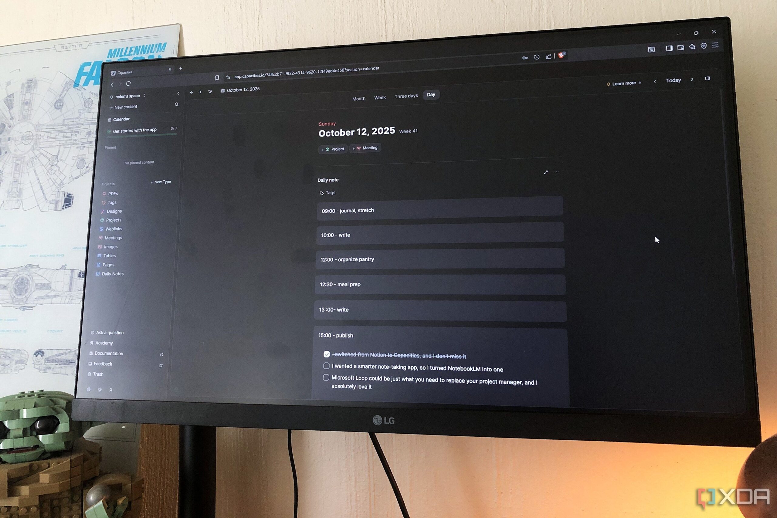 User Ditches Notion for Capacities: A Journey to Simplicity