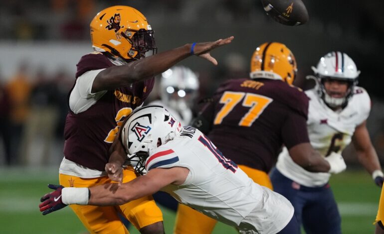 Arizona Forces 5 Turnovers, Dashes ASU’s Title Hopes 23-7