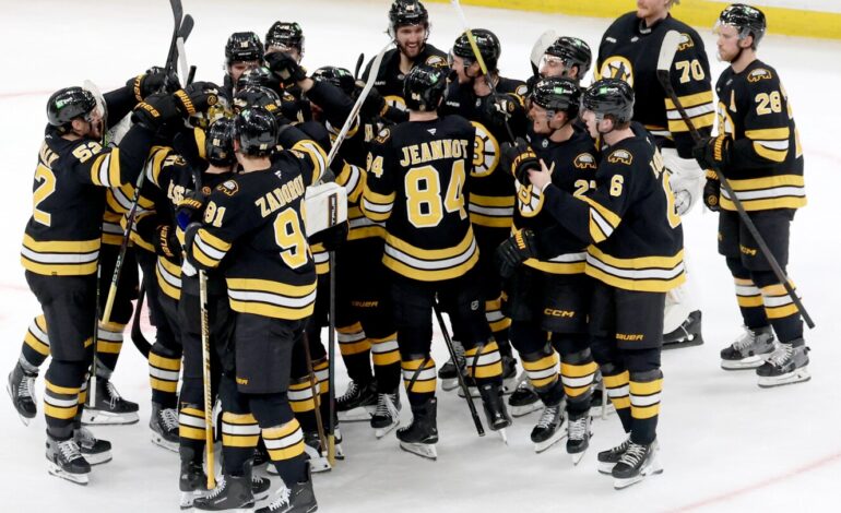 Bruins Edge Red Wings 3-2 in Shootout; Swayman Shines