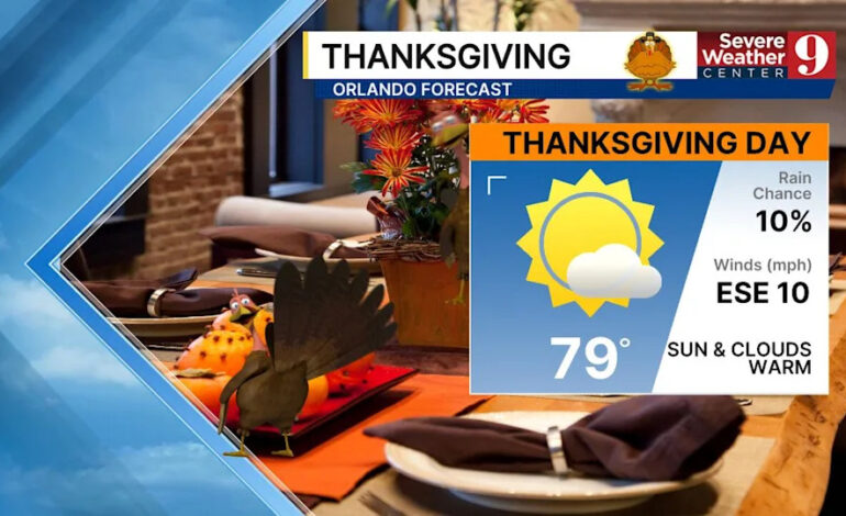 Central Florida Weather Alert: Warm Weekend, Cooler Thanksgiving Ahead