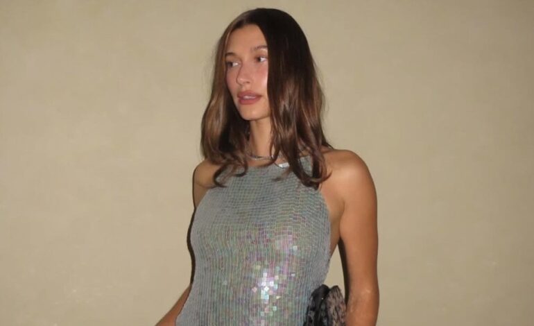 Hailey Bieber Rocks Sparkling Outfit for 29th Birthday Bash