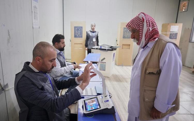 Iraqi Security Forces and Displaced Yazidis Vote Ahead of Elections