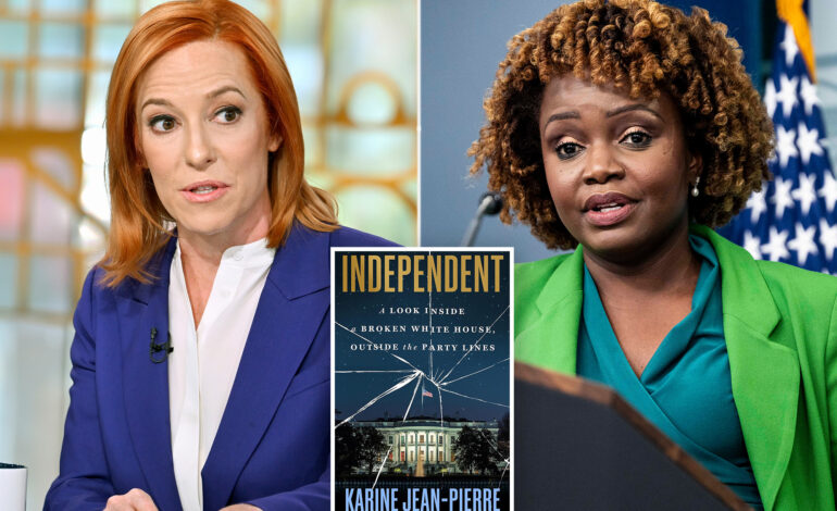 Jen Psaki Calls Karine Jean-Pierre’s Memoir ‘Outdated’ at Harvard Event