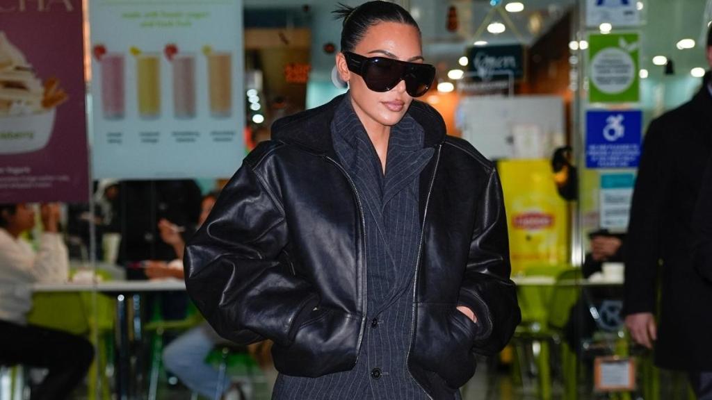 Kim Kardashian Turns Heads in Bold Black Leather Look