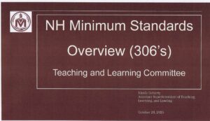 Manchester School Committee Reviews Changes to Educational Rules