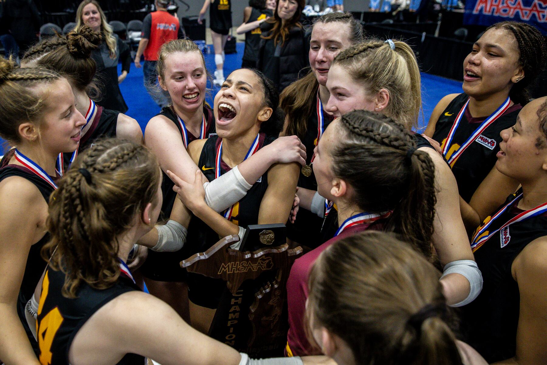 Mercy Marlins Clinch MHSAA D1 Volleyball Title in Thrilling Match
