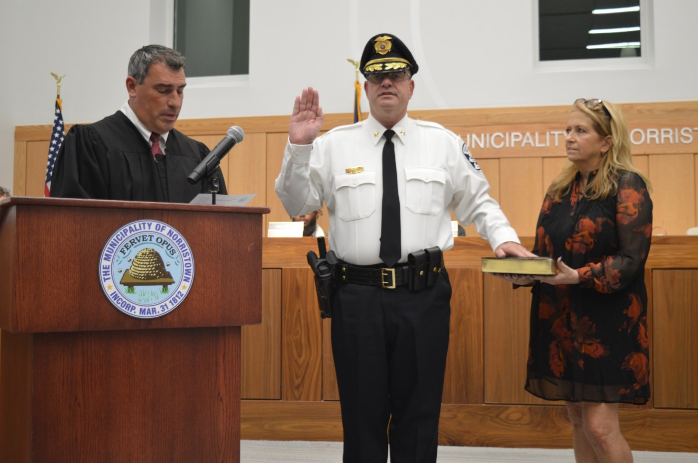 New Norristown Police Chief Mike Trail Sworn In Amid Challenges