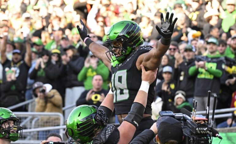 Oregon Surges to No. 5 in AP Top 25; Ohio State Holds No. 1