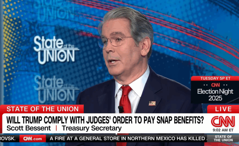 Treasury Secretary Bessent Faces Questions on SNAP Funding Amid Shutdown