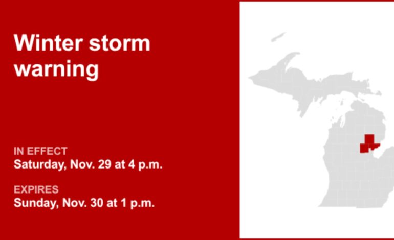 Winter Storm Warning: Up to 8 Inches of Snow Expected in Michigan