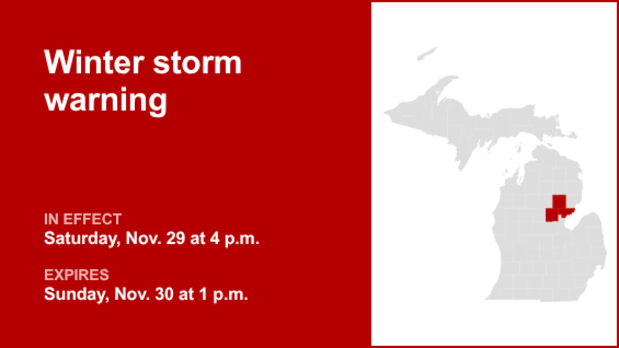 Winter Storm Warning: Up to 8 Inches of Snow Expected in Michigan