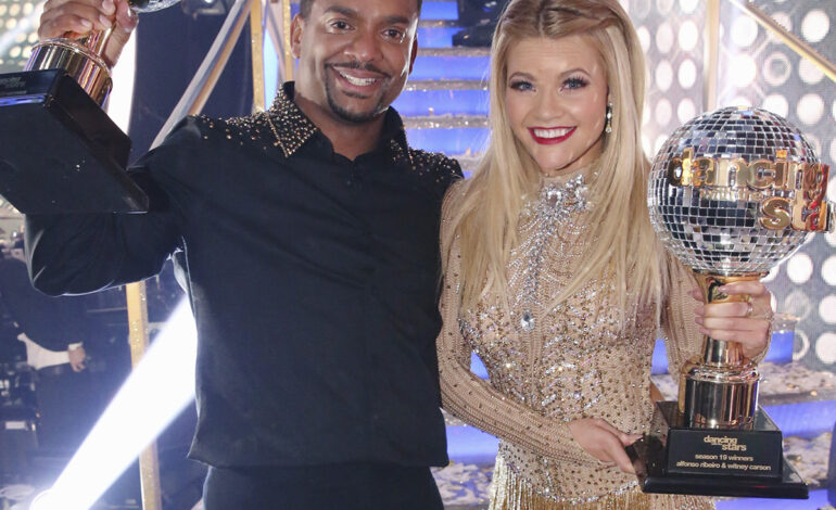 Witney Carson Wins Mirrorball Trophy with Robert Irwin, Celebrated by Alfonso Ribeiro