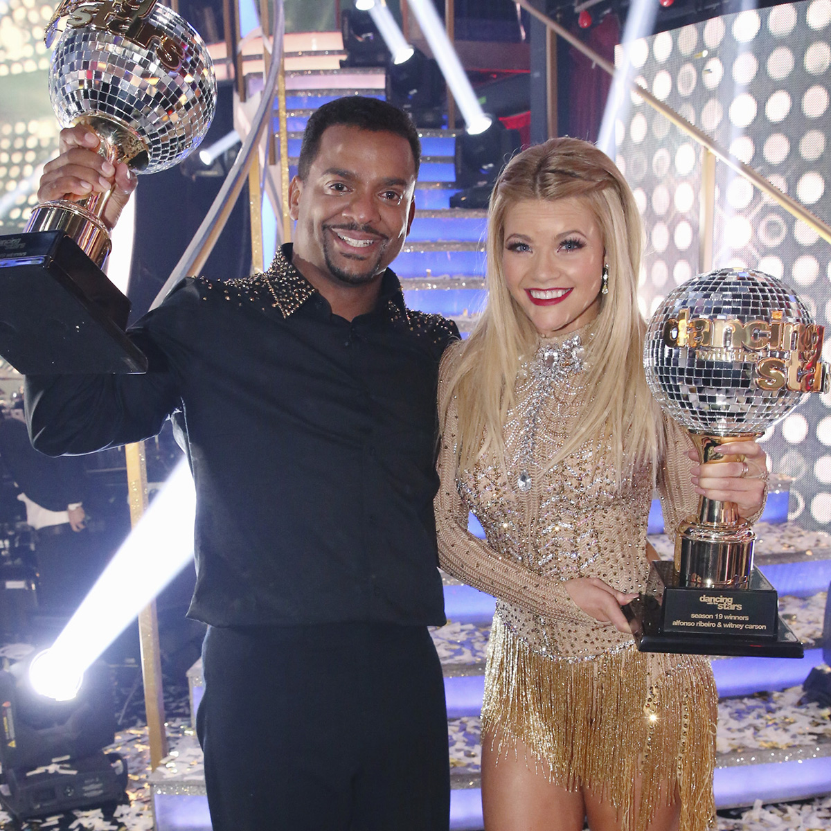 Witney Carson Wins Mirrorball Trophy with Robert Irwin, Celebrated by Alfonso Ribeiro