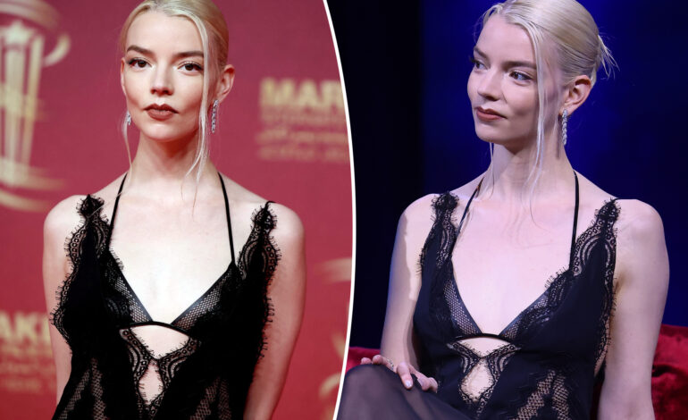 Anya Taylor-Joy Stuns in Sheer Tom Ford at Marrakech Film Festival