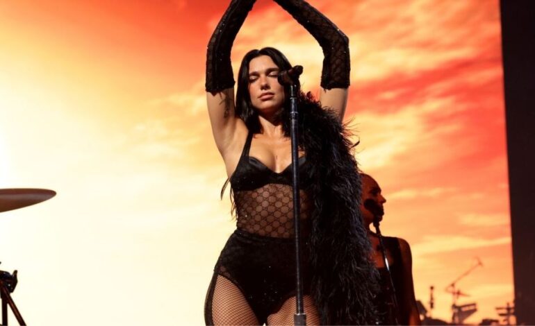 Dua Lipa Celebrates Tour Wrap in Bold Thong-Baring Minidress