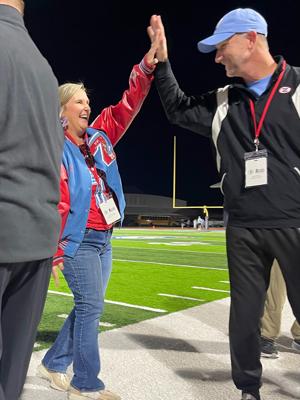 Jessica Gafford Celebrates School Board Initiative with High Five