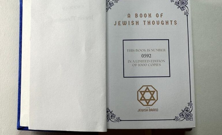Jewish Thought Book Revives Timeless Wisdom in Troubling Times
