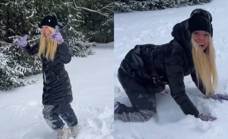 Livvy Dunne Dazzles Fans with Snow Gymnastics in Viral TikTok