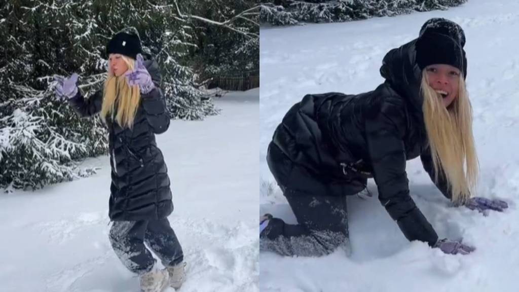 Livvy Dunne Dazzles Fans with Snow Gymnastics in Viral TikTok