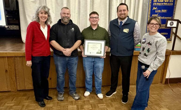 Red Bluff Rotary Names Collin Fletcher Student of the Month