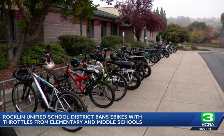 Rocklin Schools Ban Class 2 E-Bikes Amid Safety Concerns
