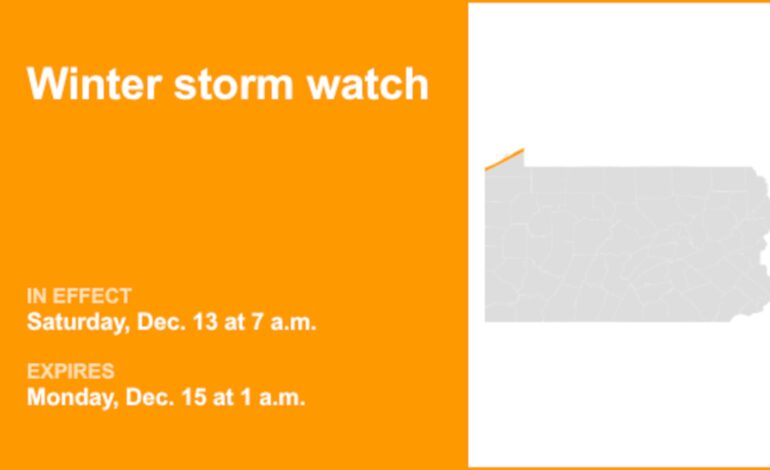 Urgent Winter Storm Watch for Northern Erie: Snow and High Winds Ahead