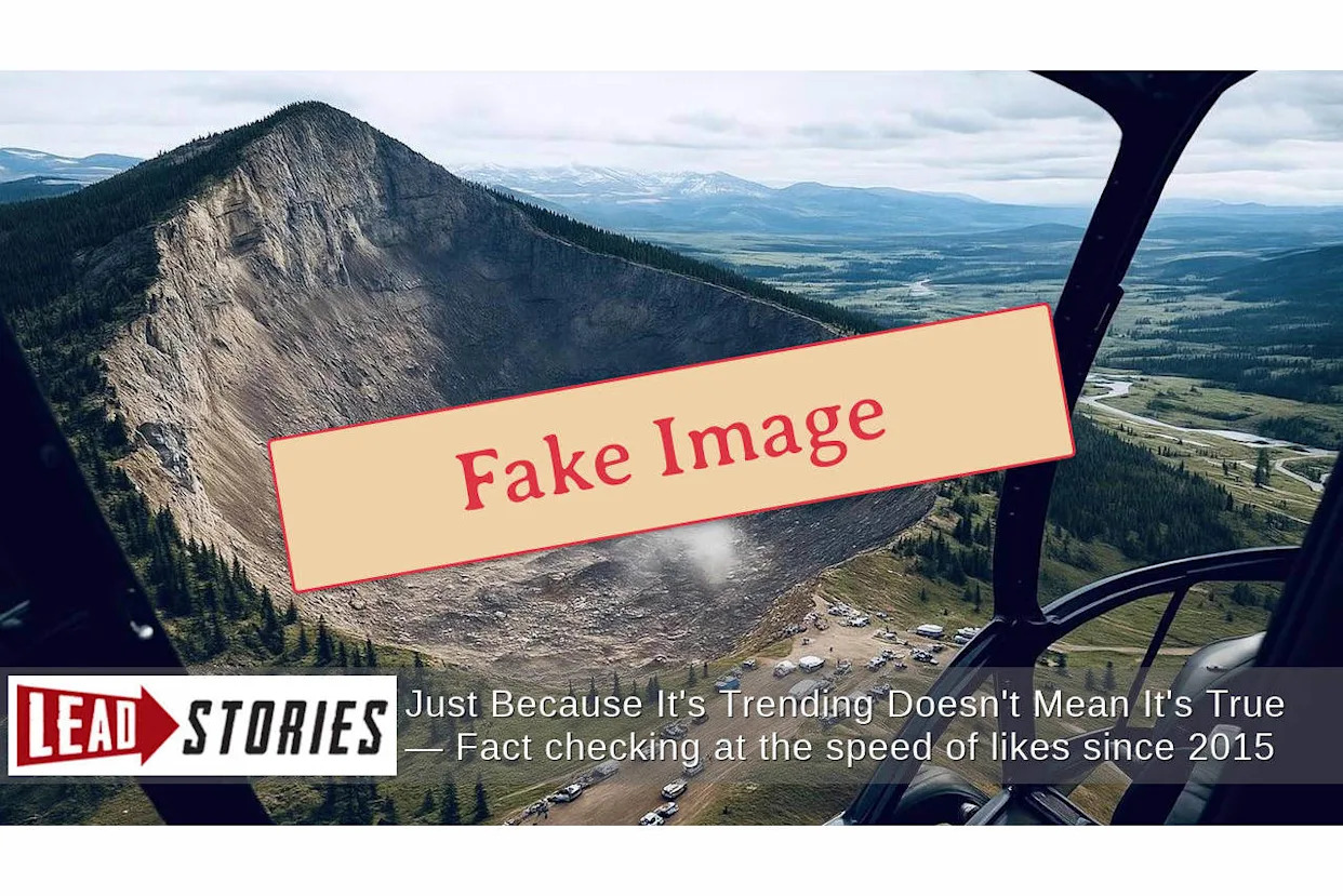 Viral Facebook Post Claims Wyoming Mountain Collapse—It’s a Hoax