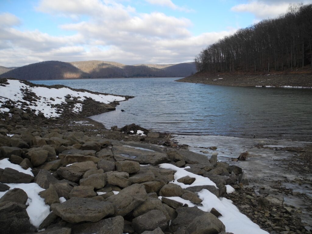 Winter Arrives at Wolf Run Marina: Allegheny Reservoir Shimmers