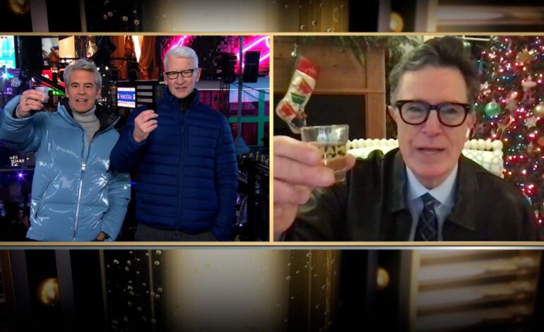 Anderson Cooper and Andy Cohen Party with Shots on NYE