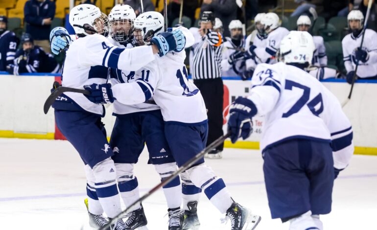 Pope John and Oratory Prep Battle to 2-2 Tie in Thrilling Hockey Match